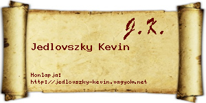 Jedlovszky Kevin névjegykártya